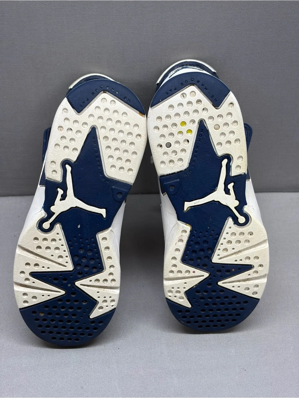 Jordan Kids White and Navy High-Top Sneakers